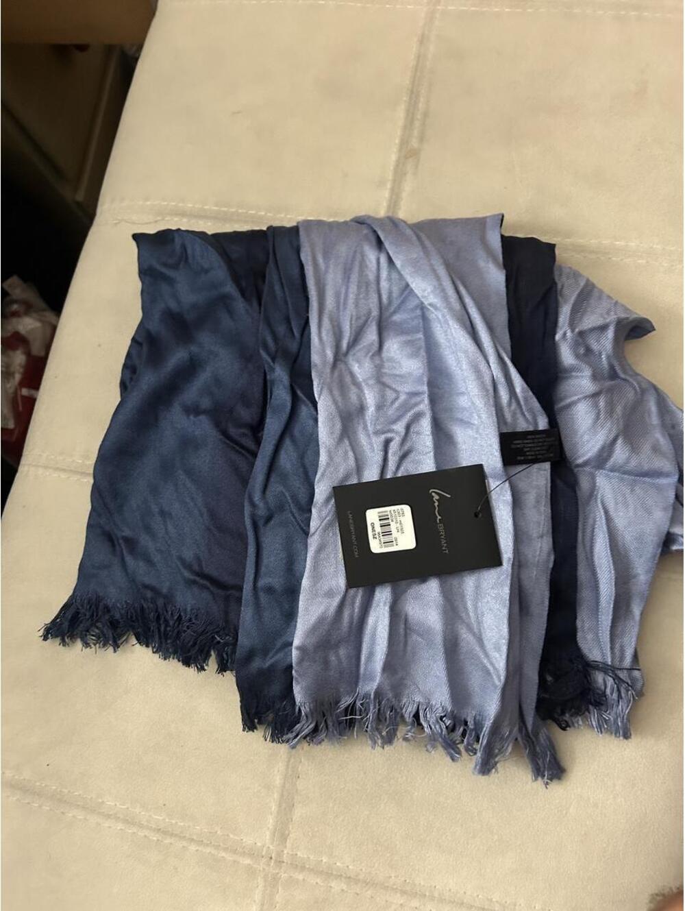 Lane Bryant blue & navy scarf NWT